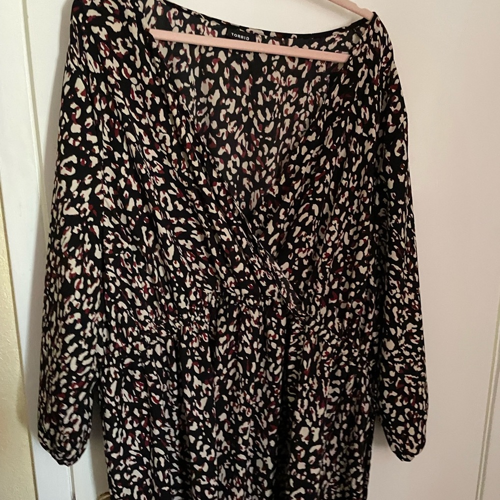 Torrid Cross Front Silk Like Shirt
